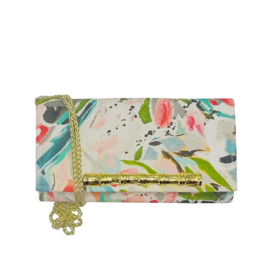 Paulette Crossbody w/ Pink Linen Lining