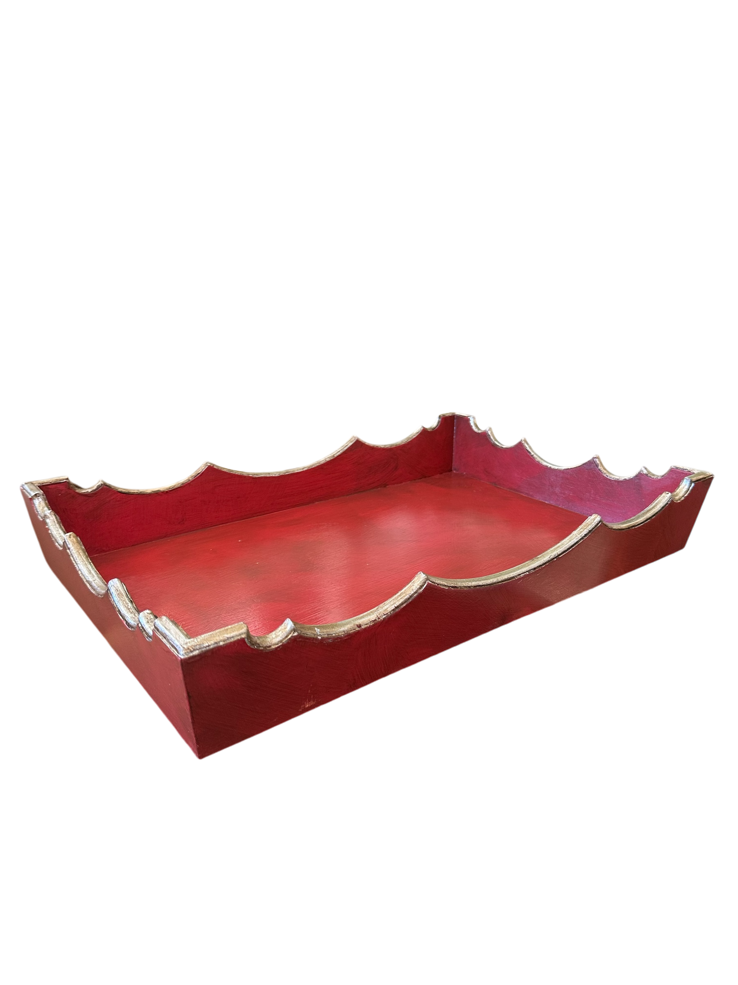 Bespoke Hand-Painted Tray by Kathy Slater - Red
