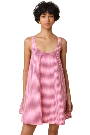 Pink Gingham Swing Mini