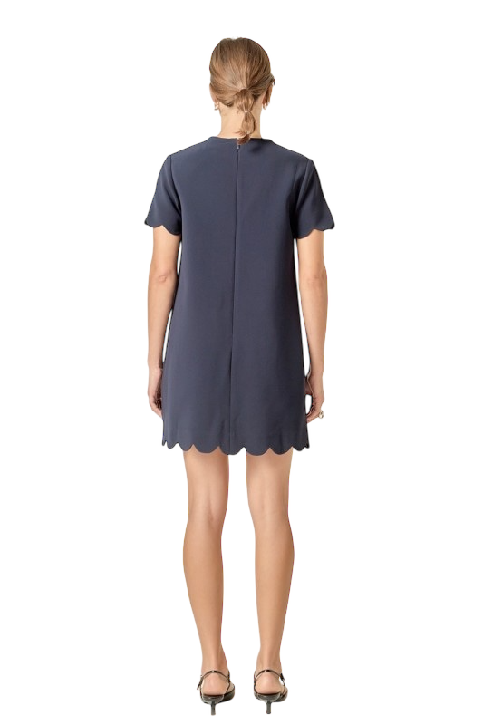 Scallop Mini Dress