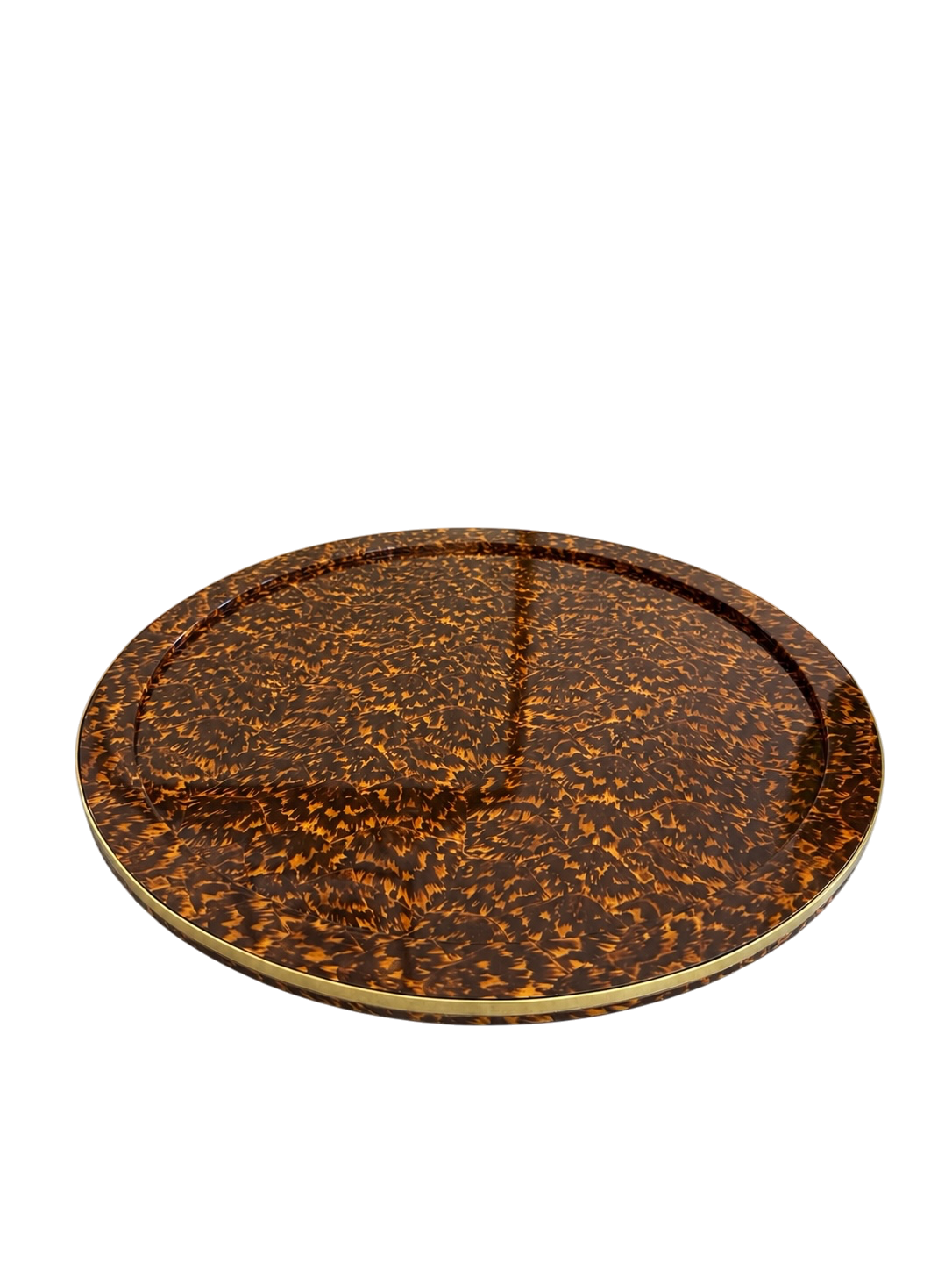 Maximilian Faux Tortoise Bar Tray