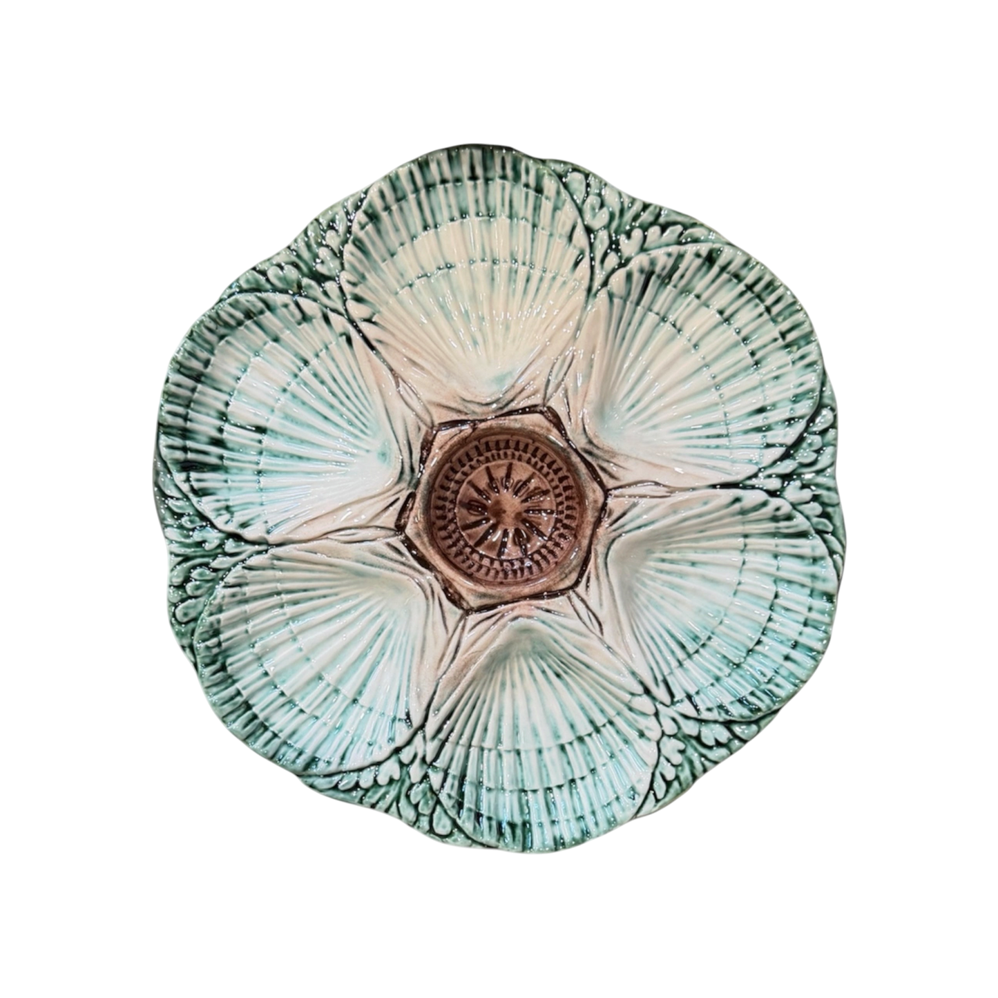 Hand-Painted Oyster Plate