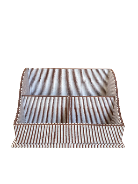 Light Blue Maroon Pinstripe Letter Sorter