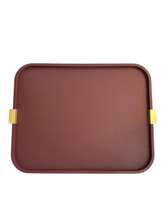 Large Puccini Rectangular Tray / Brass Handles