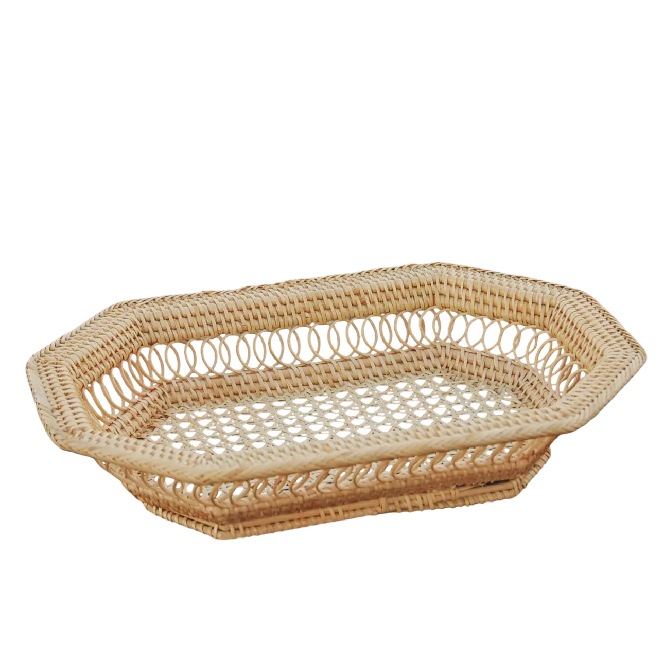 Small Rectangle Rattan Tray Basket
