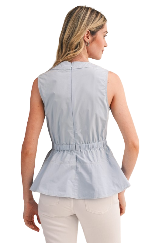 Belted Peplum Top - 3 Colors!