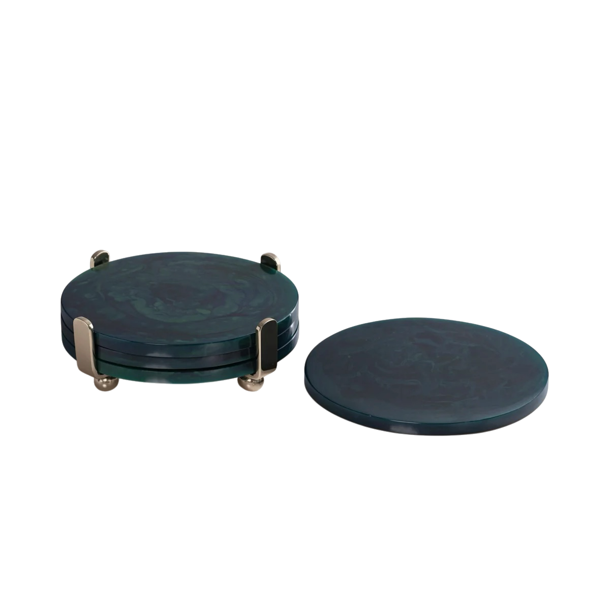 Malachite Coaster w/ Stand
