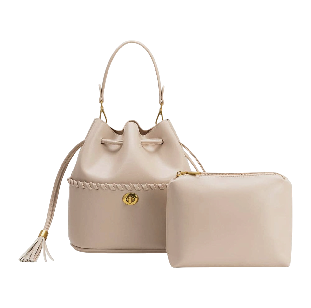 Vegan Leather Bucket Bag