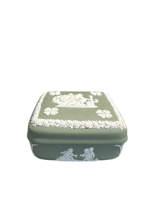 Square Trinket Box - Jasperware by Wedgwood