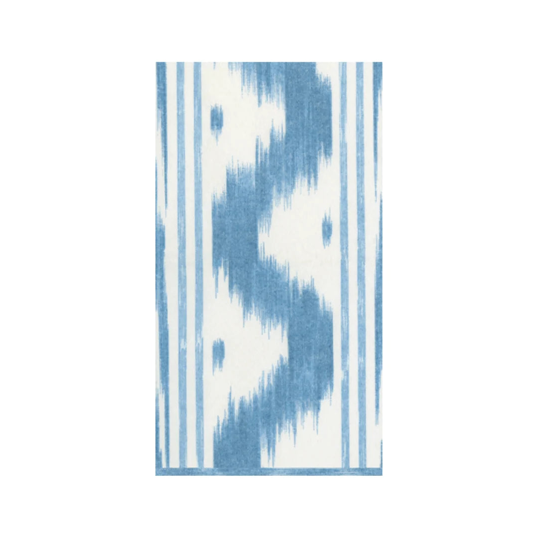 Toile De Nantes Blue Paper Linen Guest Napkin - 12