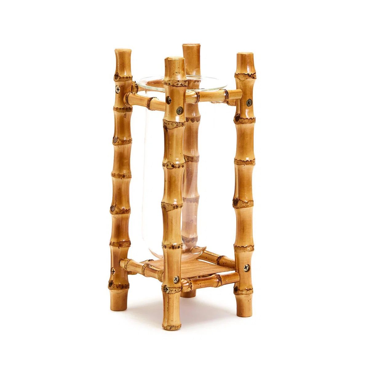 Bamboo Vase with Glass Vessel