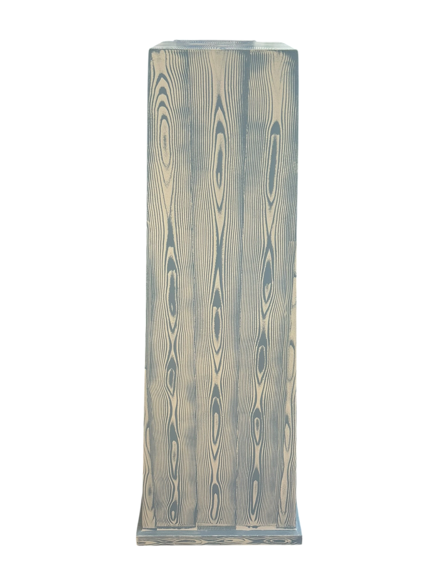 Bespoke Hand-Painted Pedestal in Wedgwood Faux Bois