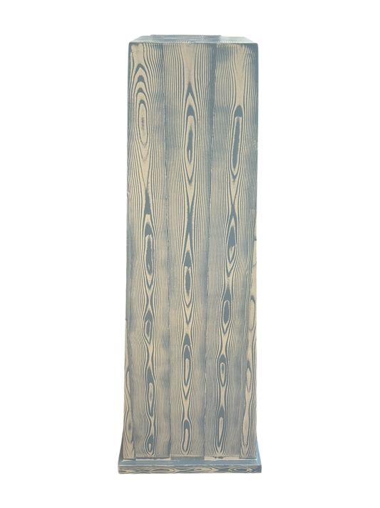Bespoke Hand-Painted Pedestal in Wedgwood Faux Bois