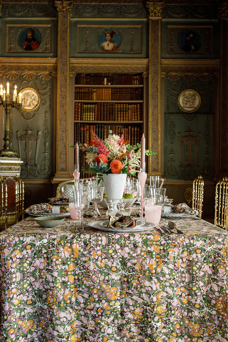 Summerill & Bishop Marble Linen Tablecloth
