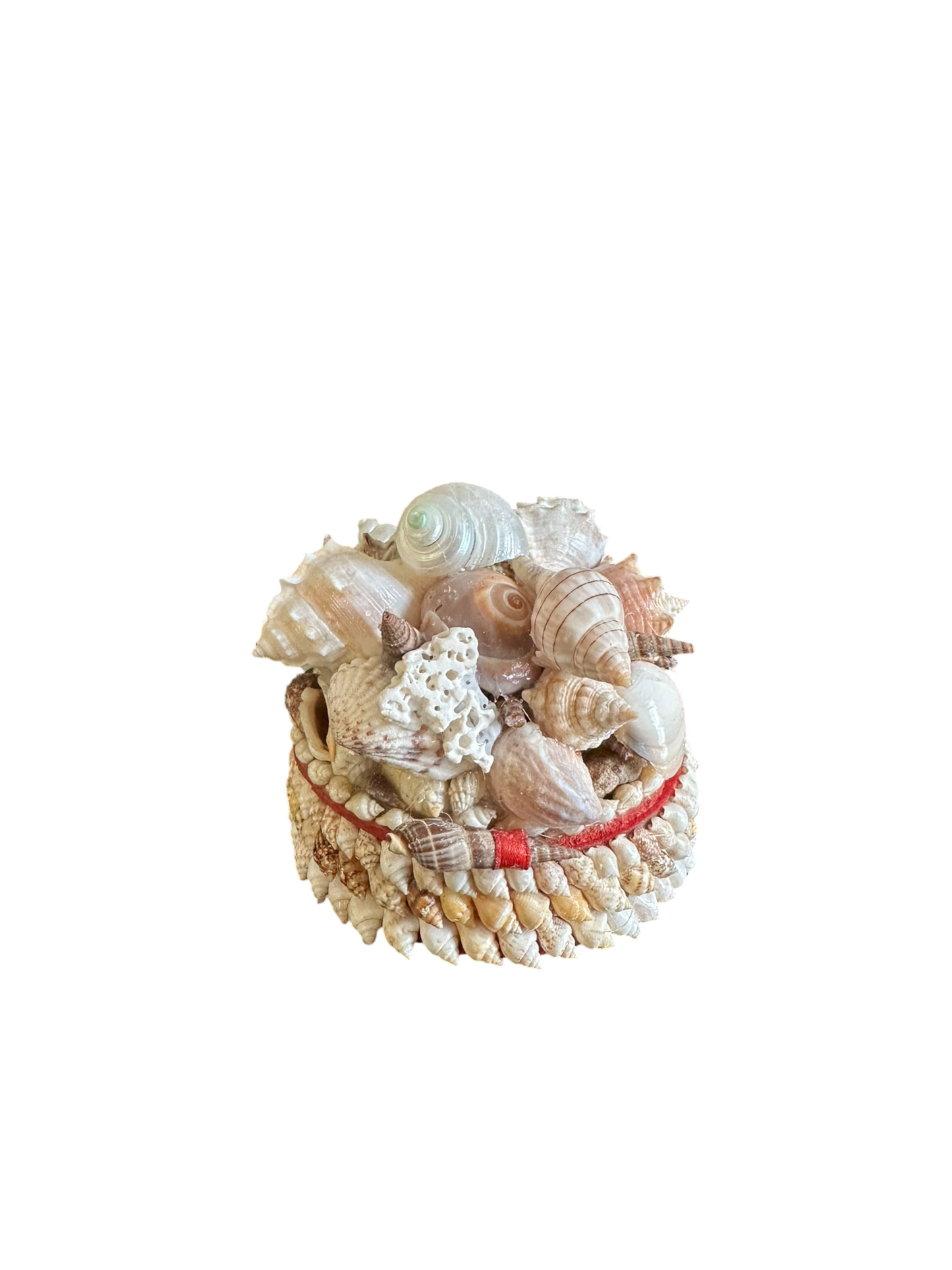Jenn Leverett Art - Round Shell Encrusted Box II