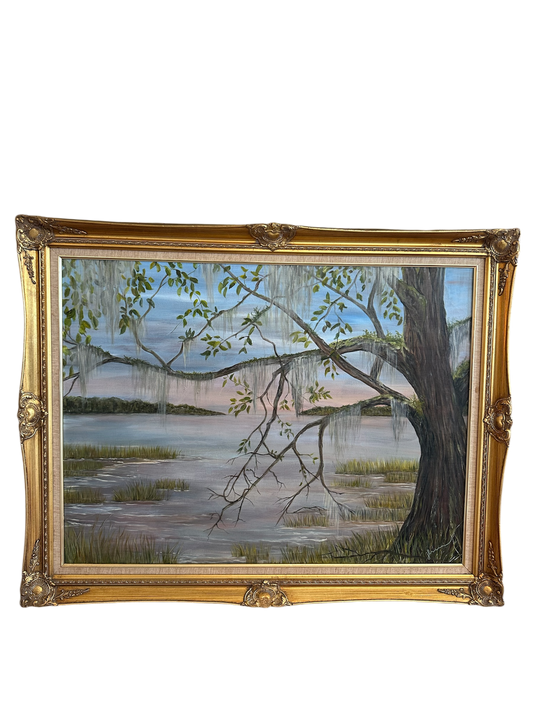Jenn Leverett Art - 37” x 47” Framed Live Oak Landscape