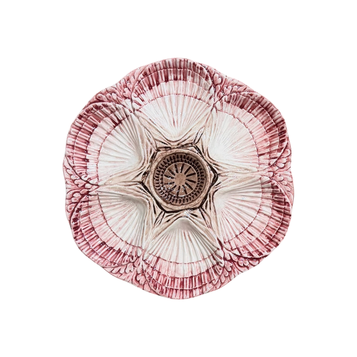 Hand-Painted Oyster Plate