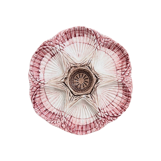 Hand-Painted Oyster Plate