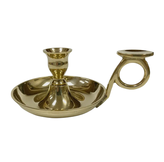 Solid Polished Brass Chamberstick I