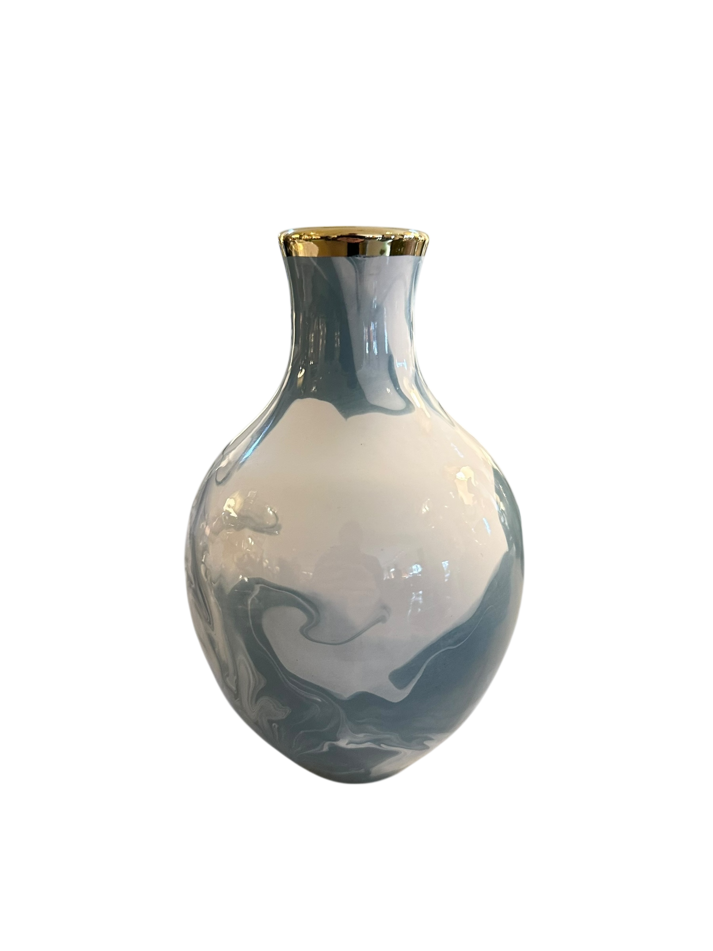 Athens Mini Vase - Gold Luster Rim