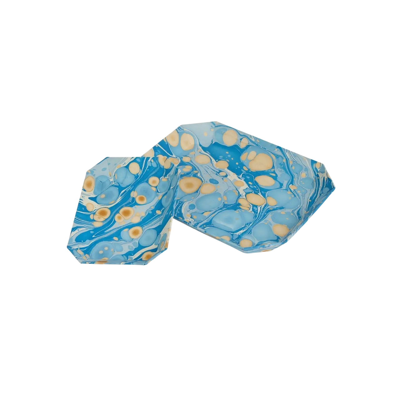 Marbled Octagonal Tray Set - Blue
Golden Pebbles