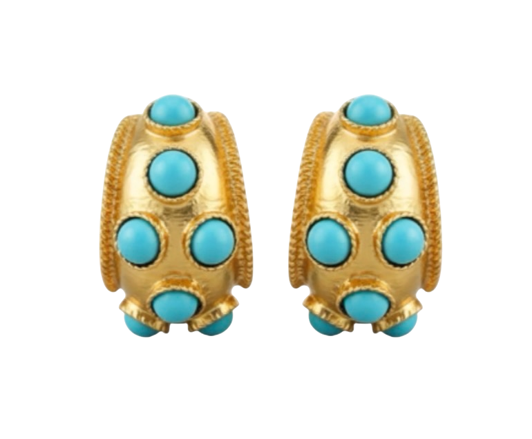 Turquoise Stud Hoops