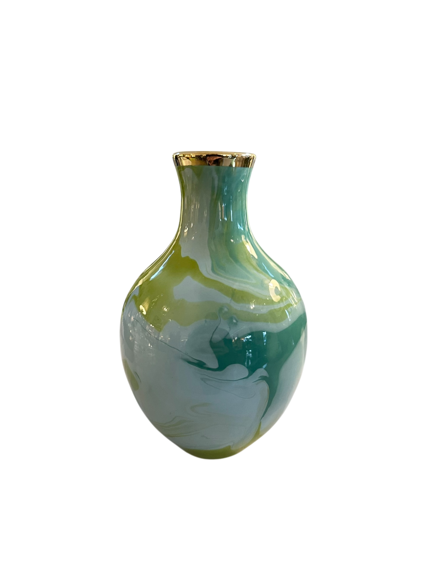 Athens Mini Vase - Gold Luster Rim