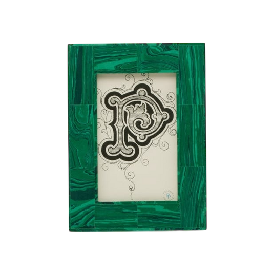 Faux Malachite Photo Frame