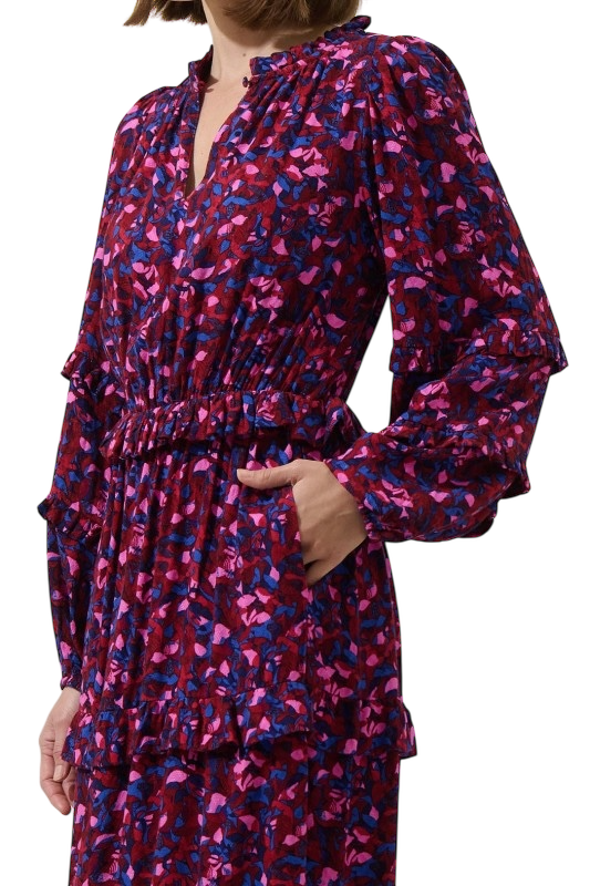 Split Neck Tiered Maxi