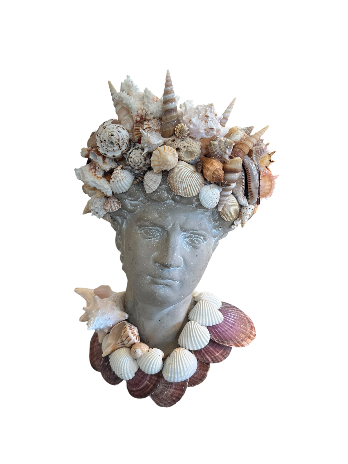 Jenn Leverett Art - Shell Encrusted Bust Planter
