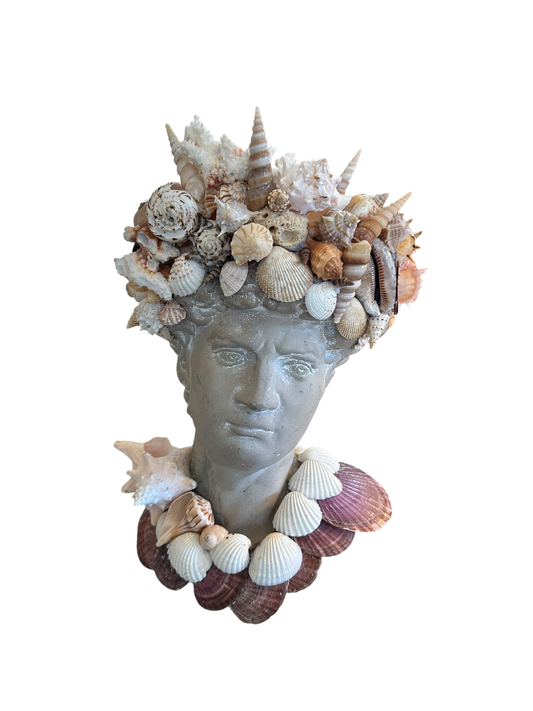 Jenn Leverett Art - Shell Encrusted Bust Planter