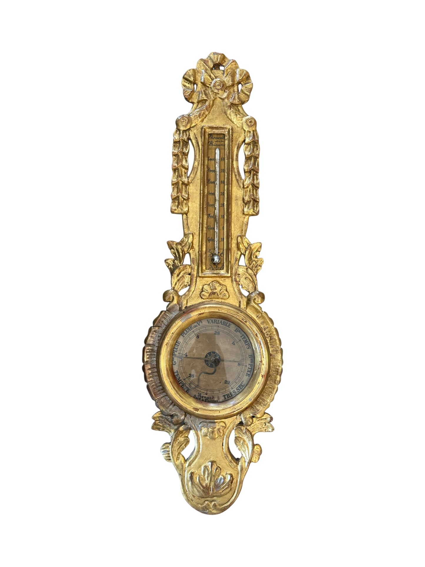 Louis XVI Giltwood Barometer