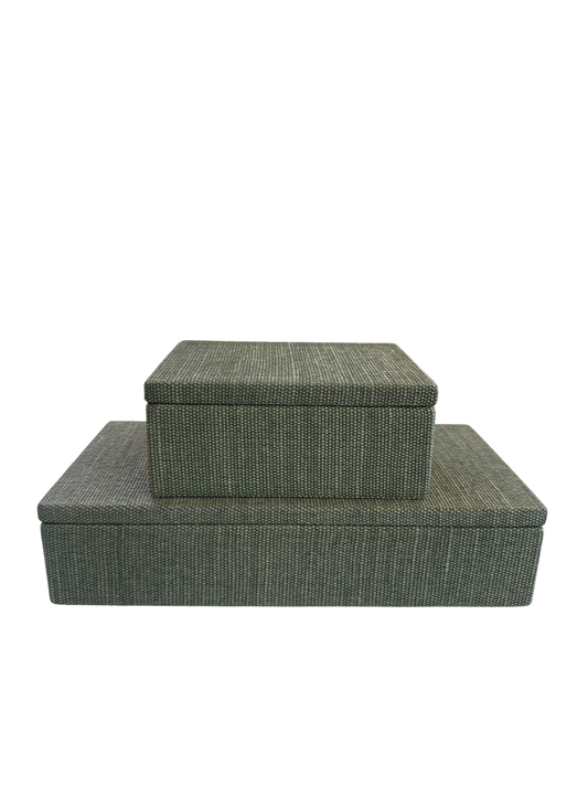 Blarney Box - Dark Green Cotton Jute