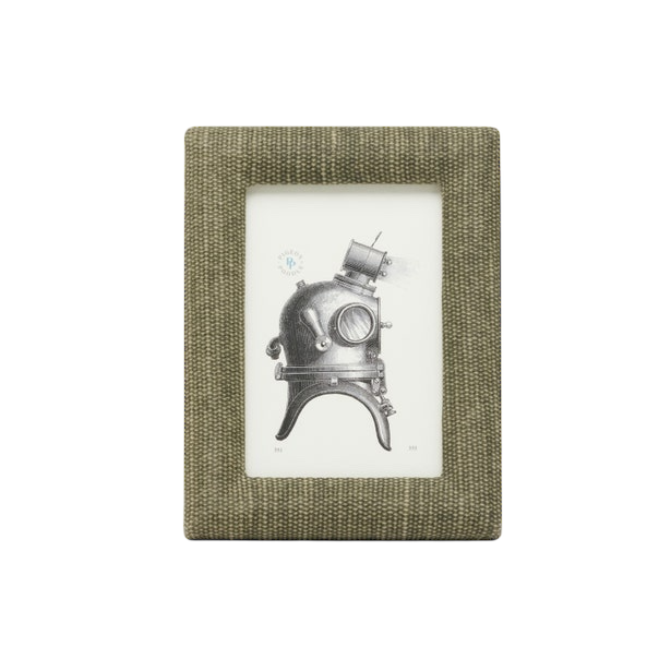 Dark Green Cotton Jute Photo Frame
