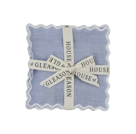 Powder Blue Linen Square Cocktail
Napkins - Set of 4