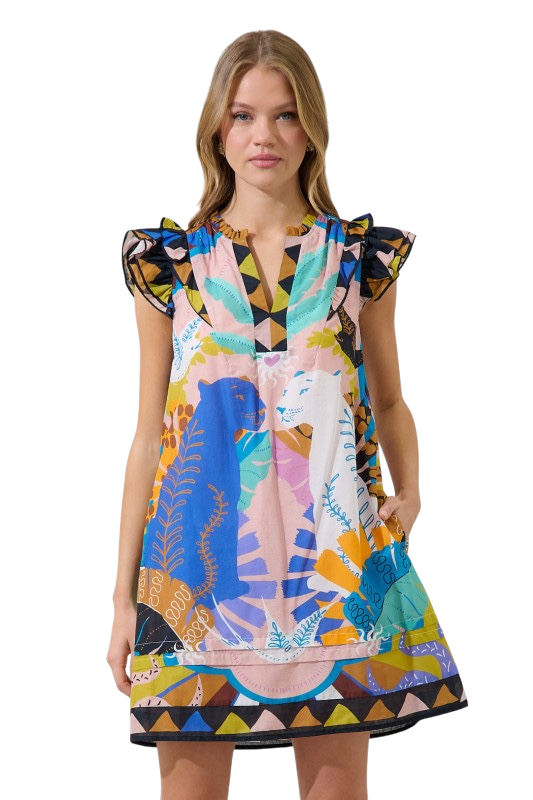 Tropical Shift Mini Dress