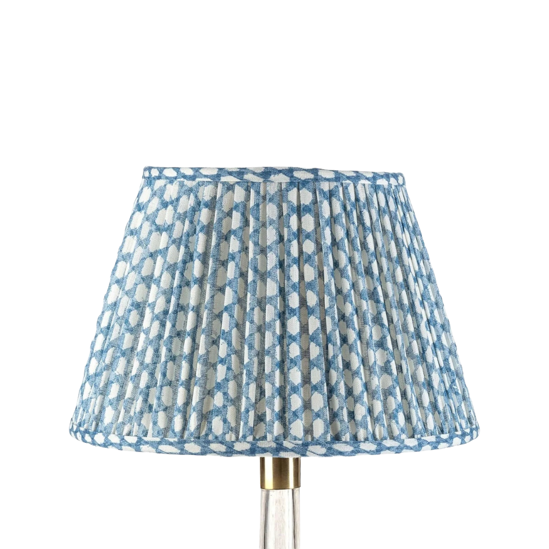 Fermoie Blue Wicker Lampshade