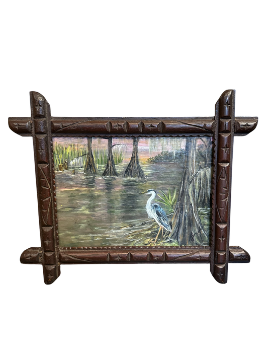Jenn Leverett Art - Heron in Swamp