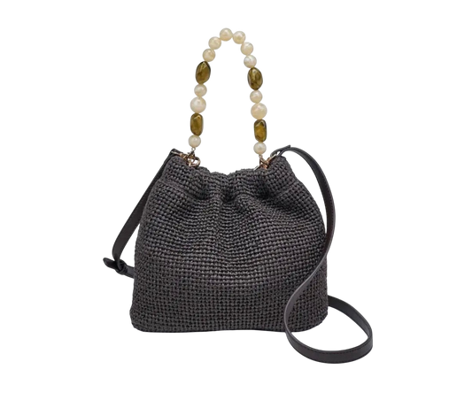 Woven Crossbody in Chocolate