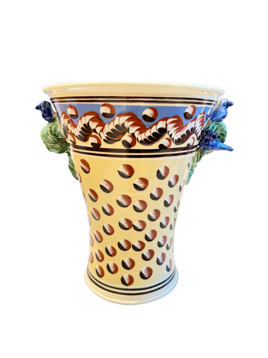 Monumental Mochaware Urn Vase