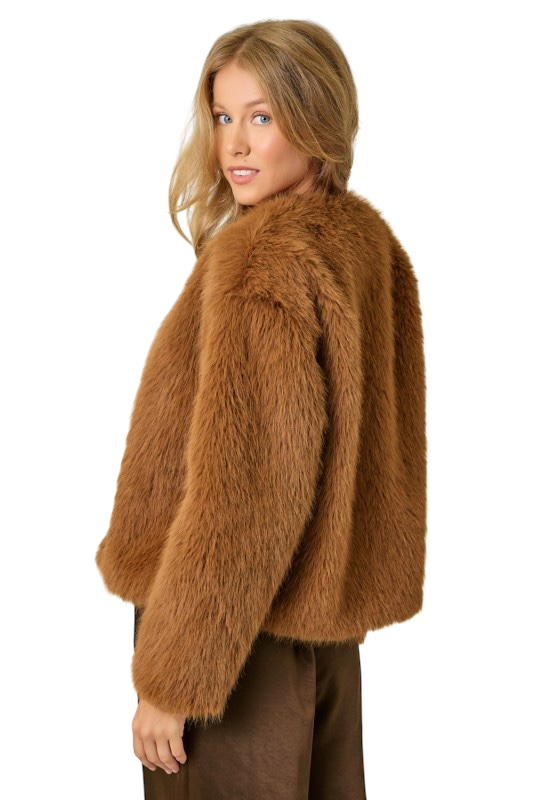 Faux Fur Open Jacket