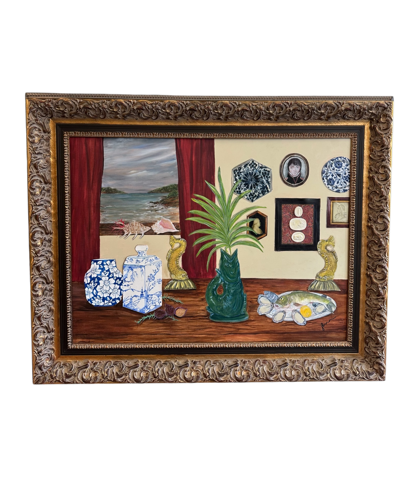 Jenn Leverett Art - Decoupage Still Life 41”H x 51”W