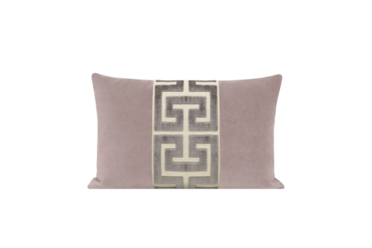 Smokey Lilac Velvet Lumbar 12” x 18”
