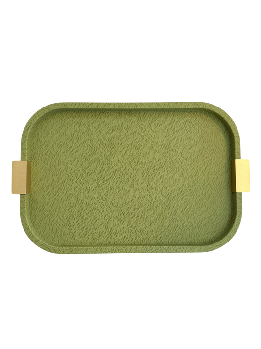 Small Puccini Rectangular Tray / Brass Handles