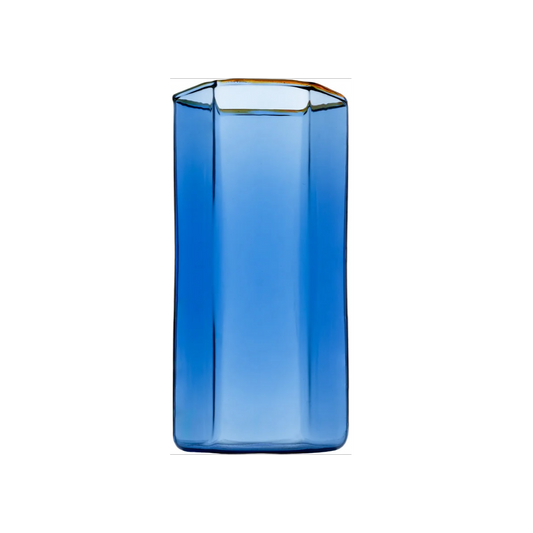 Hexagon Highball Blue / Amber - Set of 4