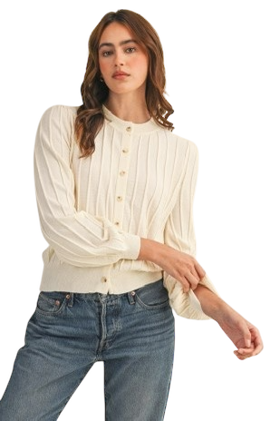 Ribbed Sweater Cardigan - 3 Colors!