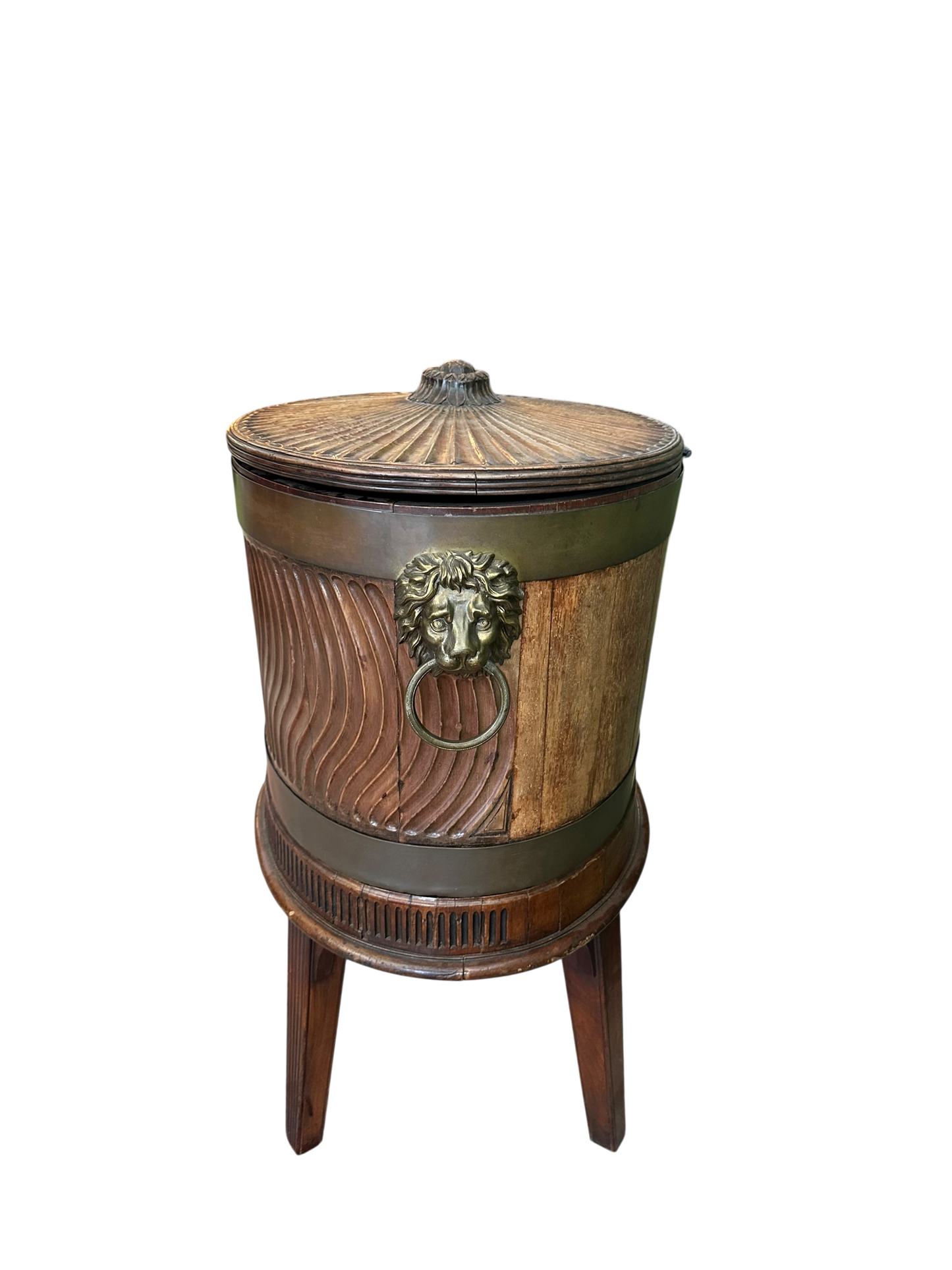 George III-Style Carved Walnut Cellarette