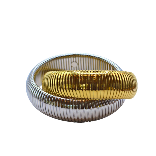 Two Tone Twisted Cobra Bracelet
