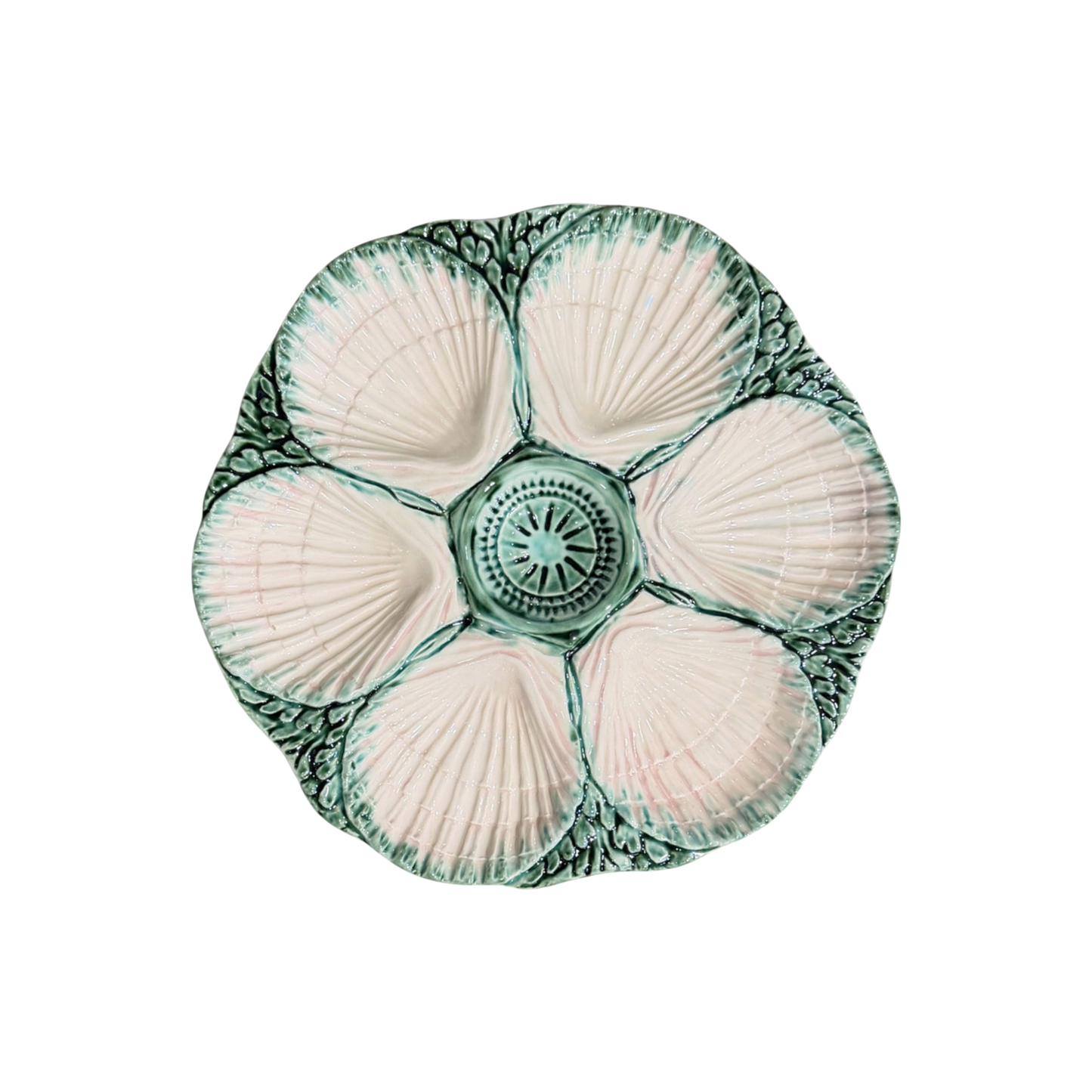 Hand-Painted Oyster Plate