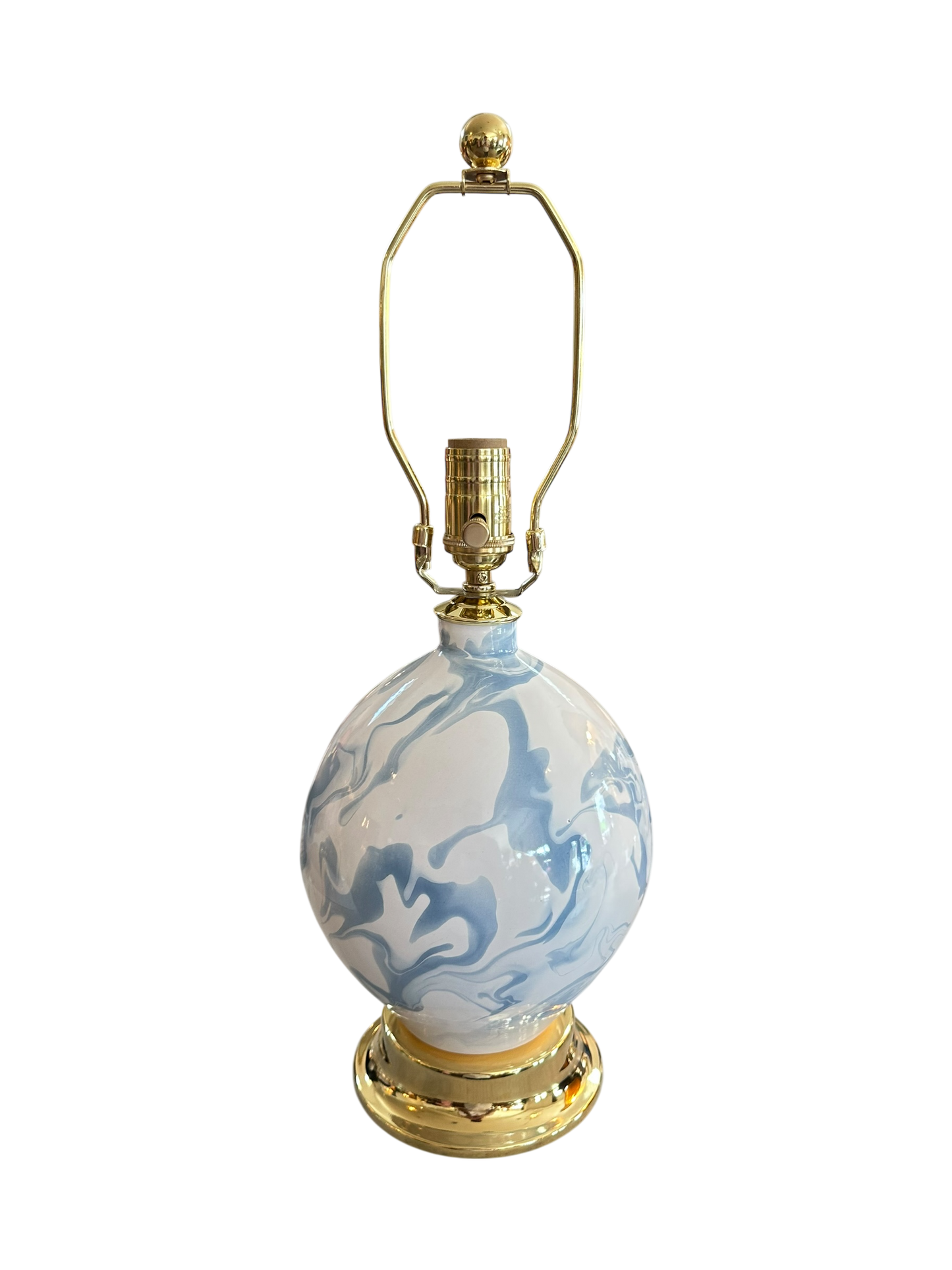 Maypearl Lamp in Sky & White Geode